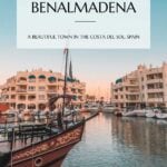 pin that reads a travel guide to benalmadena
