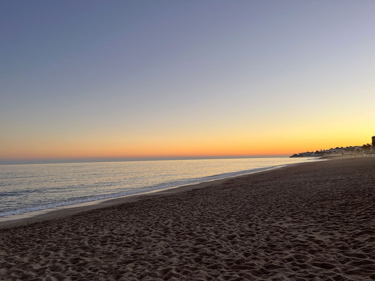 Sunset at the beach.
