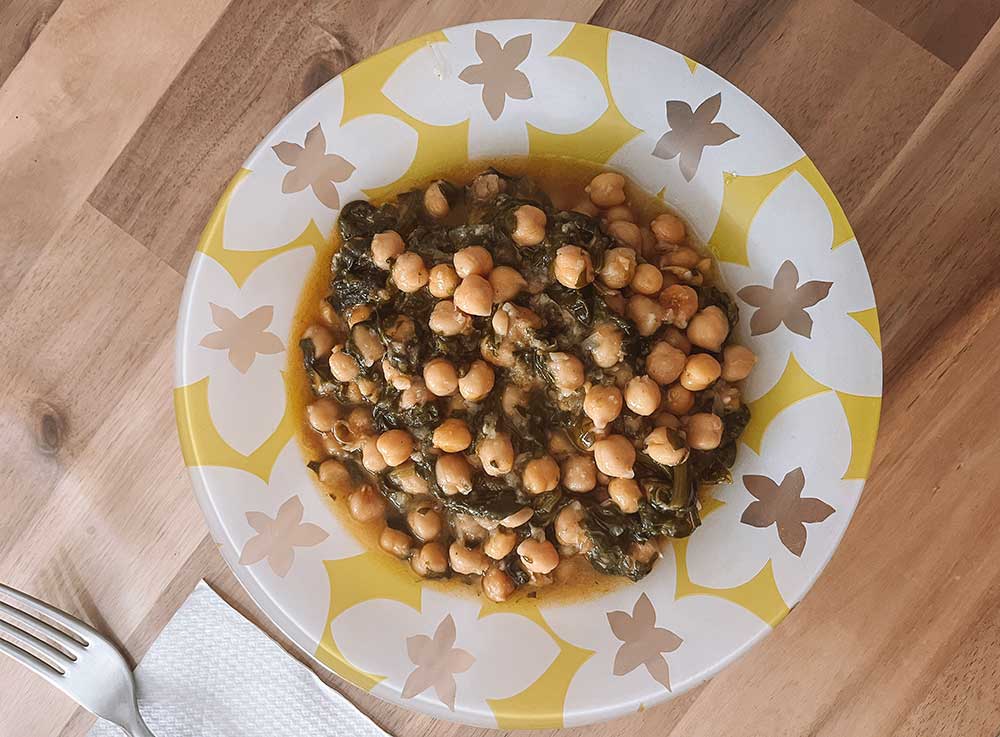 chickpeas with spinach