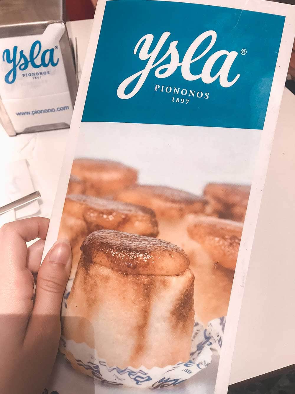 pionono cake at Ysla Bakery in Granada, Spain