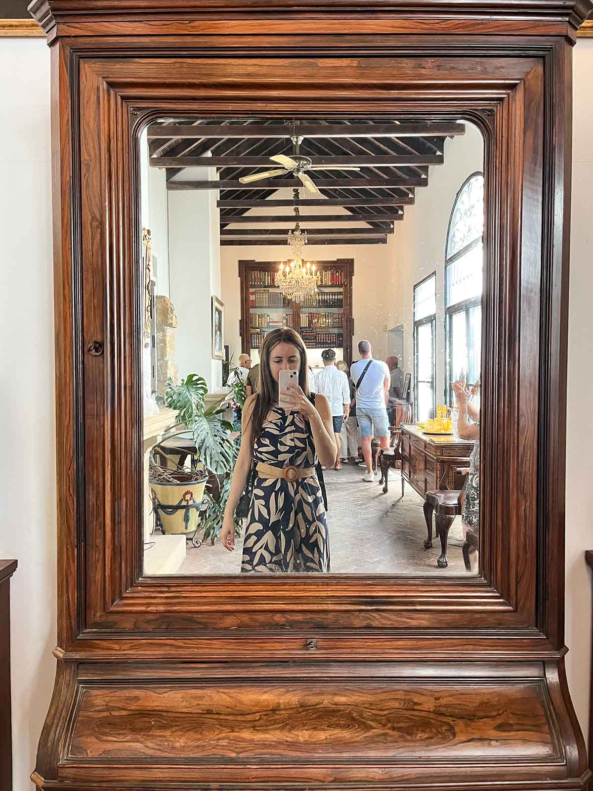 Cristina at the Glass Museum in Malaga.