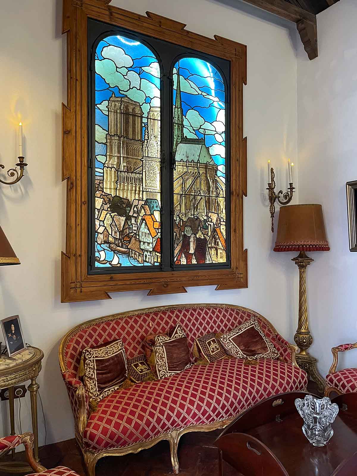 Beautiful stained glass in Glass Museum in Malaga.