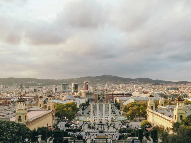 panoramic view of barcelona