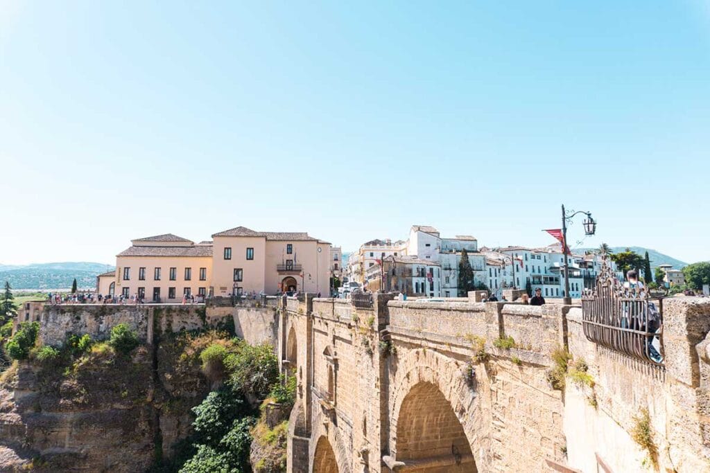 A view of the main bridge in ronda spain