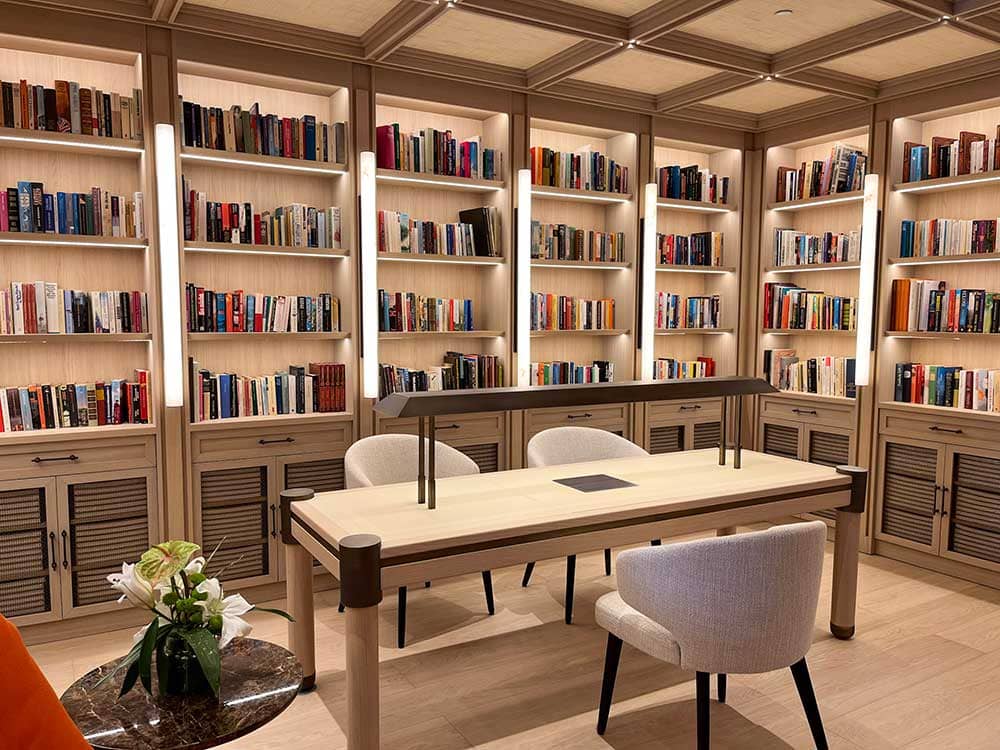 Malaga vs Marbella: Which Place Is Best To Visit? 6 Library at El Fuerte Hotel in Marbella, Spain.