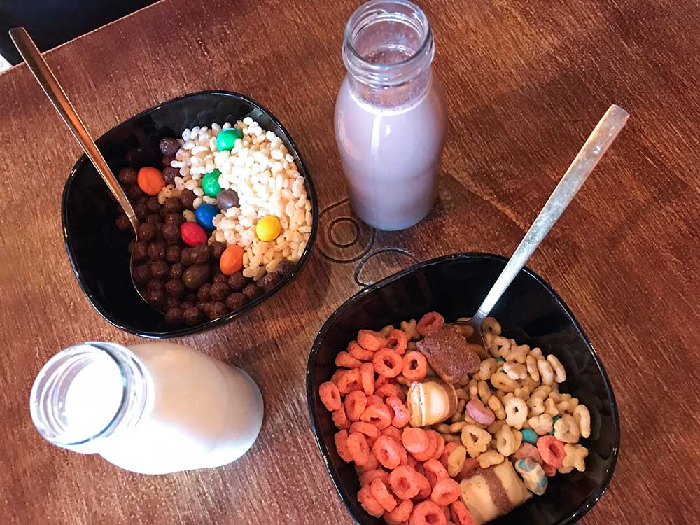 Two cereal bowls from the Cereal cafe in Malaga.