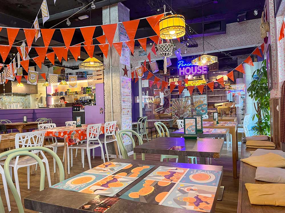 Desayuneria pancake cafe in Malaga, Spain.