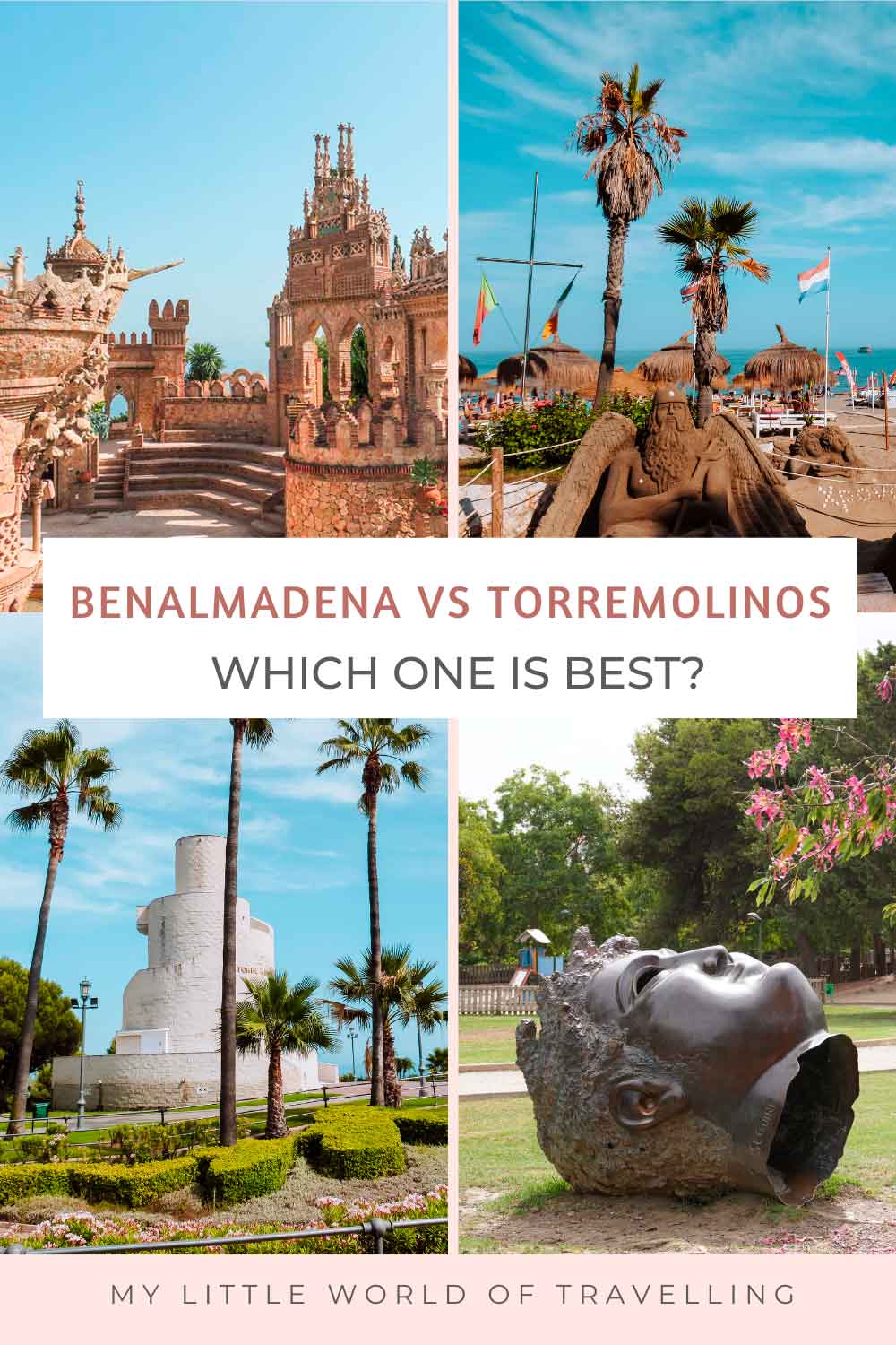 Pinterest pin that reads benalmadena or torremolinos, which one is better?