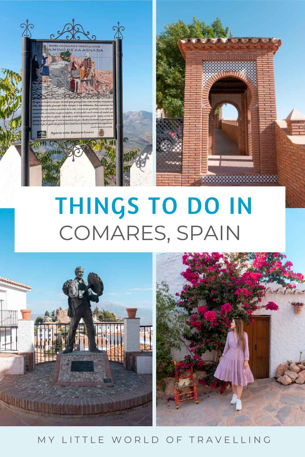 Pinterest pin that reads things to do in comares, a town in malaga.