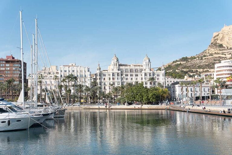 a view of the port of alicante, spain