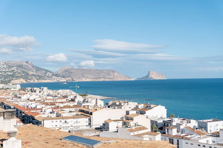 a coastal view from one f the viewpoints in altea, spain