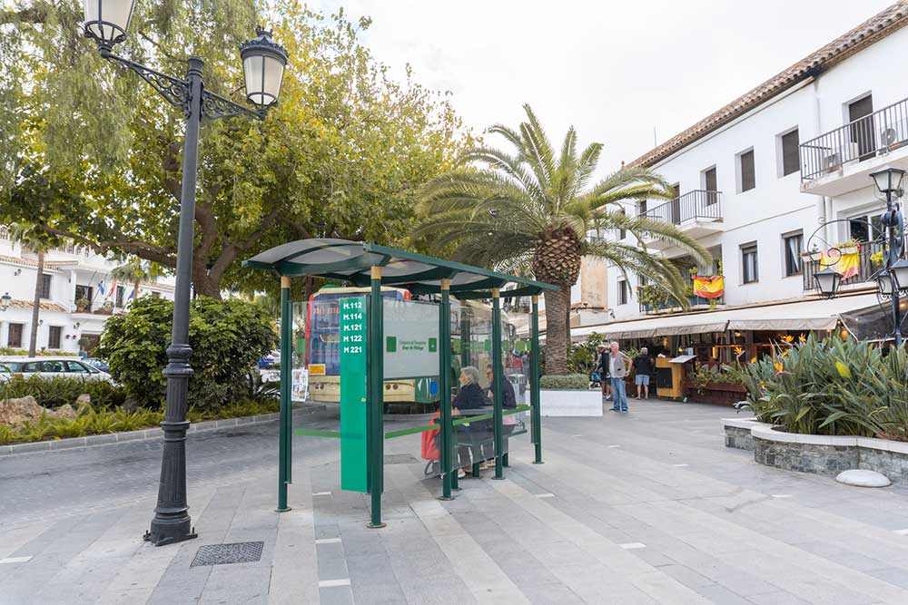 How to Get From Malaga to Mijas and Have a Fun Day Trip 3 The main bus stop at Mijas Pueblo, Spain