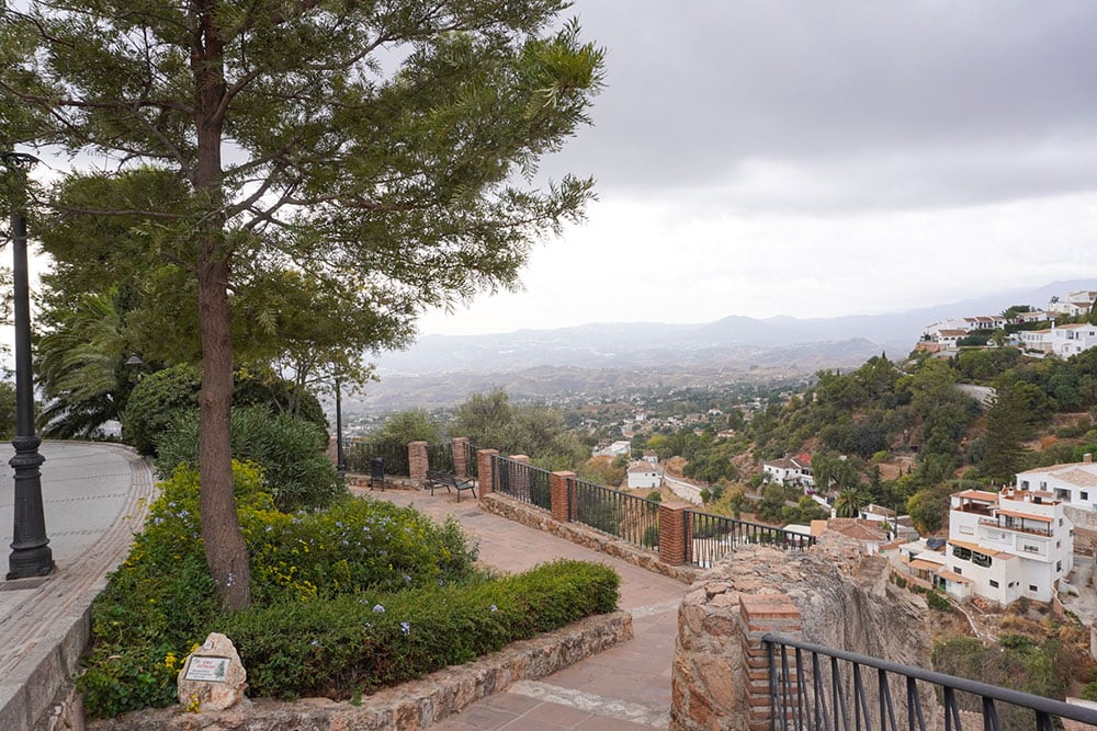 How to Get From Malaga to Mijas and Have a Fun Day Trip 9 A mountain view of La Muralla Park in Mijas Pueblo, Spain