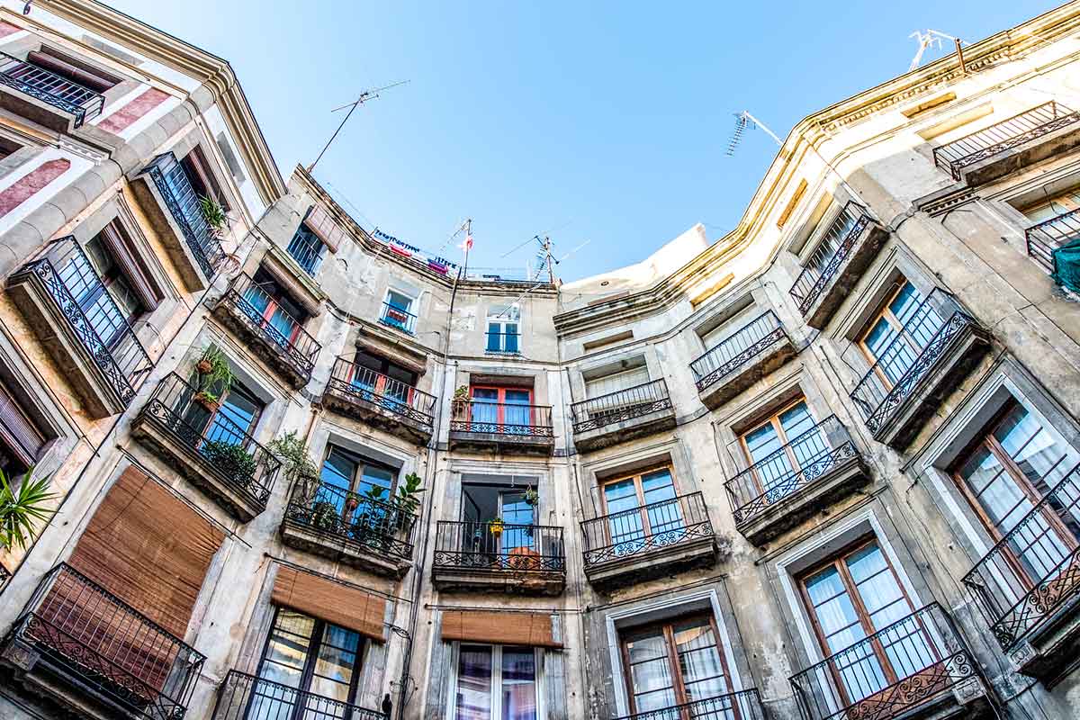 Building in Plaza Milans Barcelona.