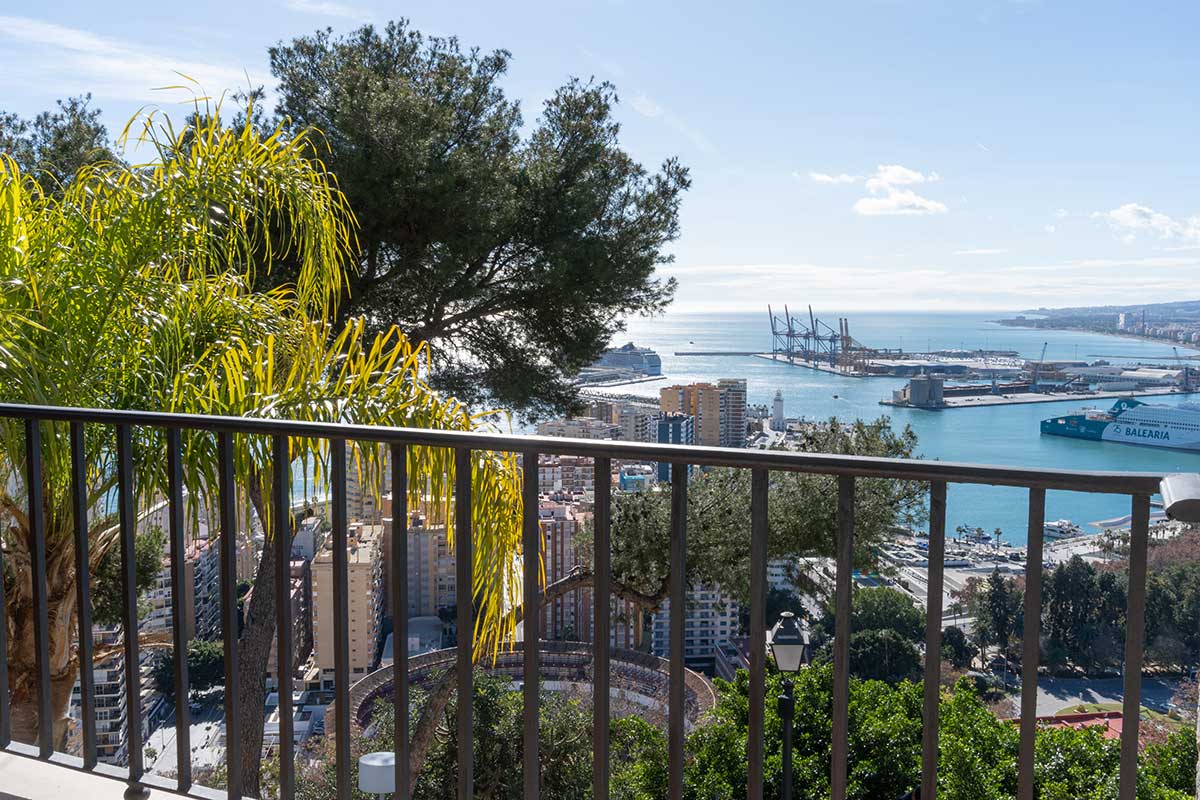 Panoramic views from Restaurante Mirador Gibralfaro, Malaga.