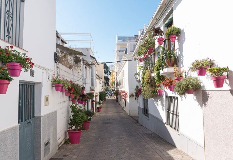 pretty street in Estepona, Spain