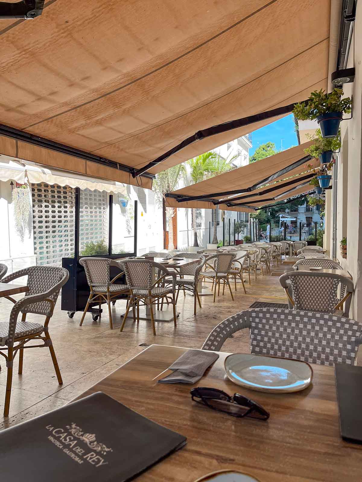 La Casa del Rey outdoor seating.