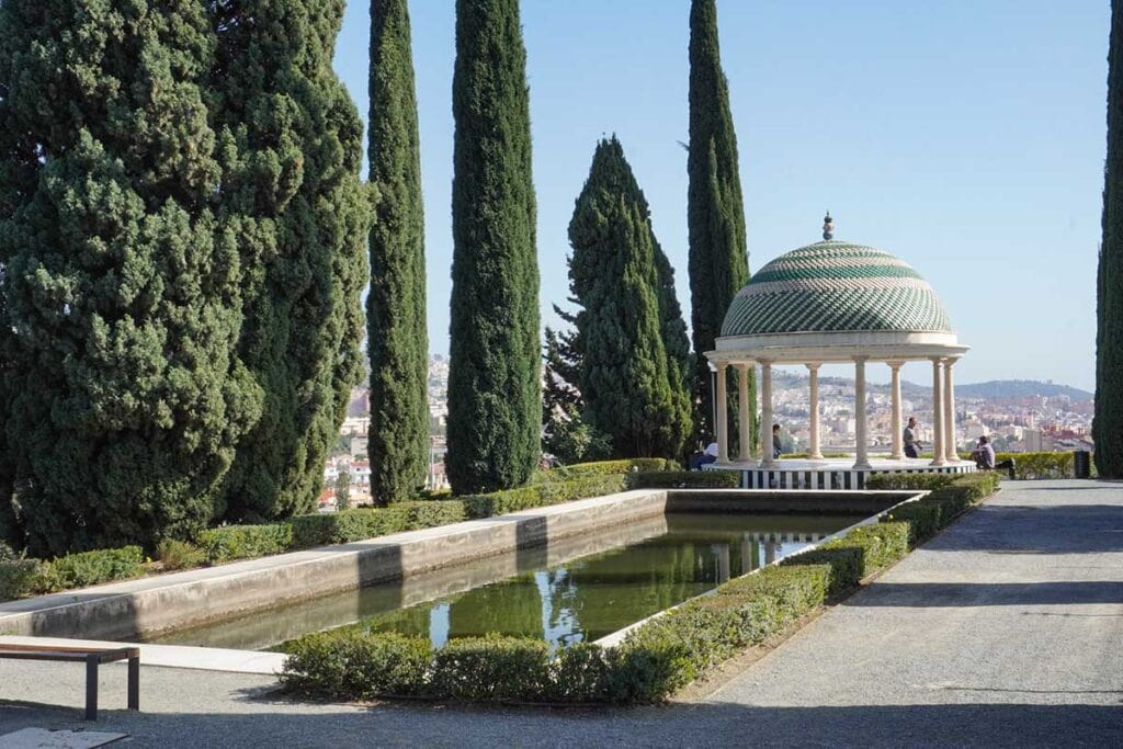 Dome viewpoint at Malaga Botanical Garden, Spain.