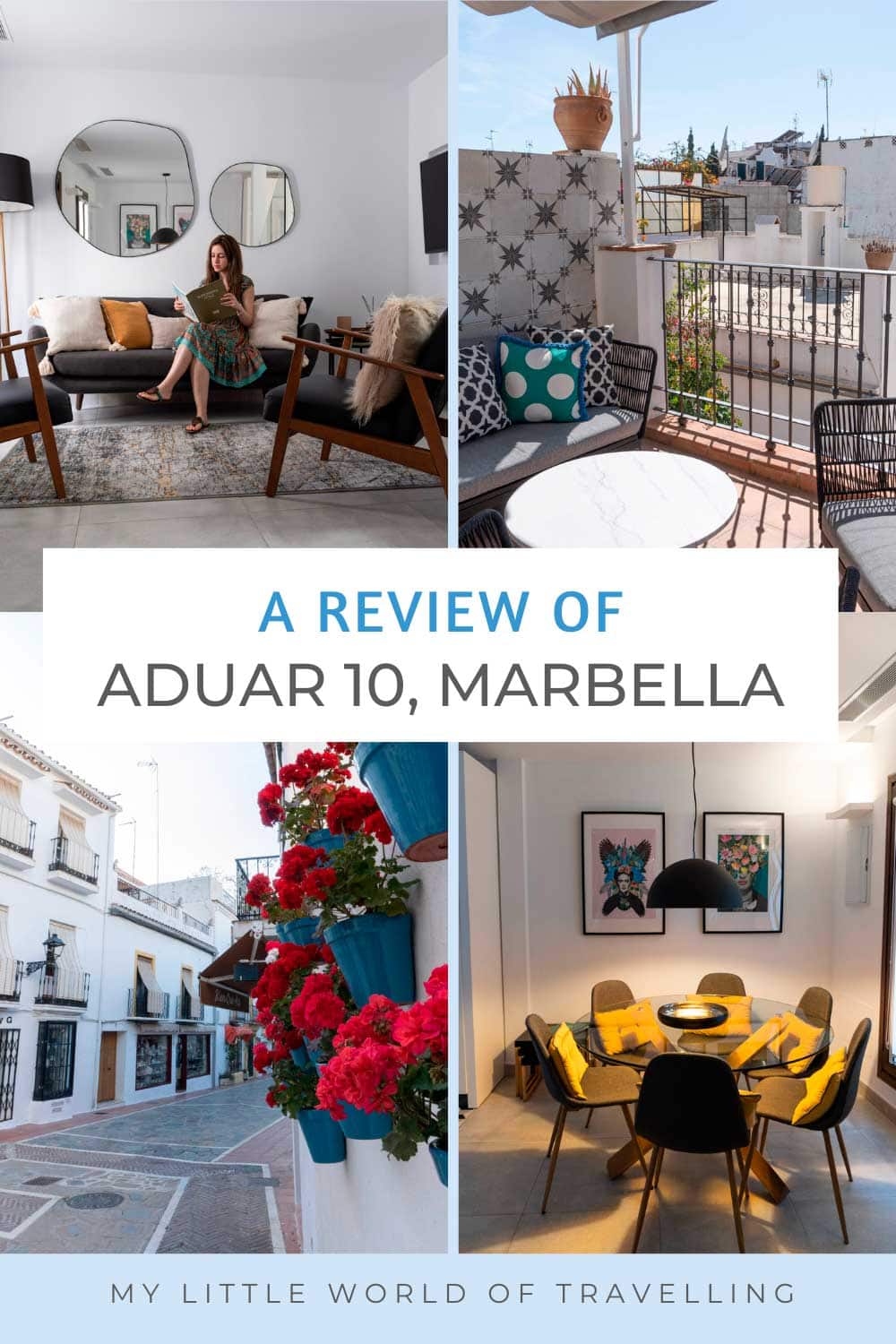Pinterest pin that reads Casa Aduar review.