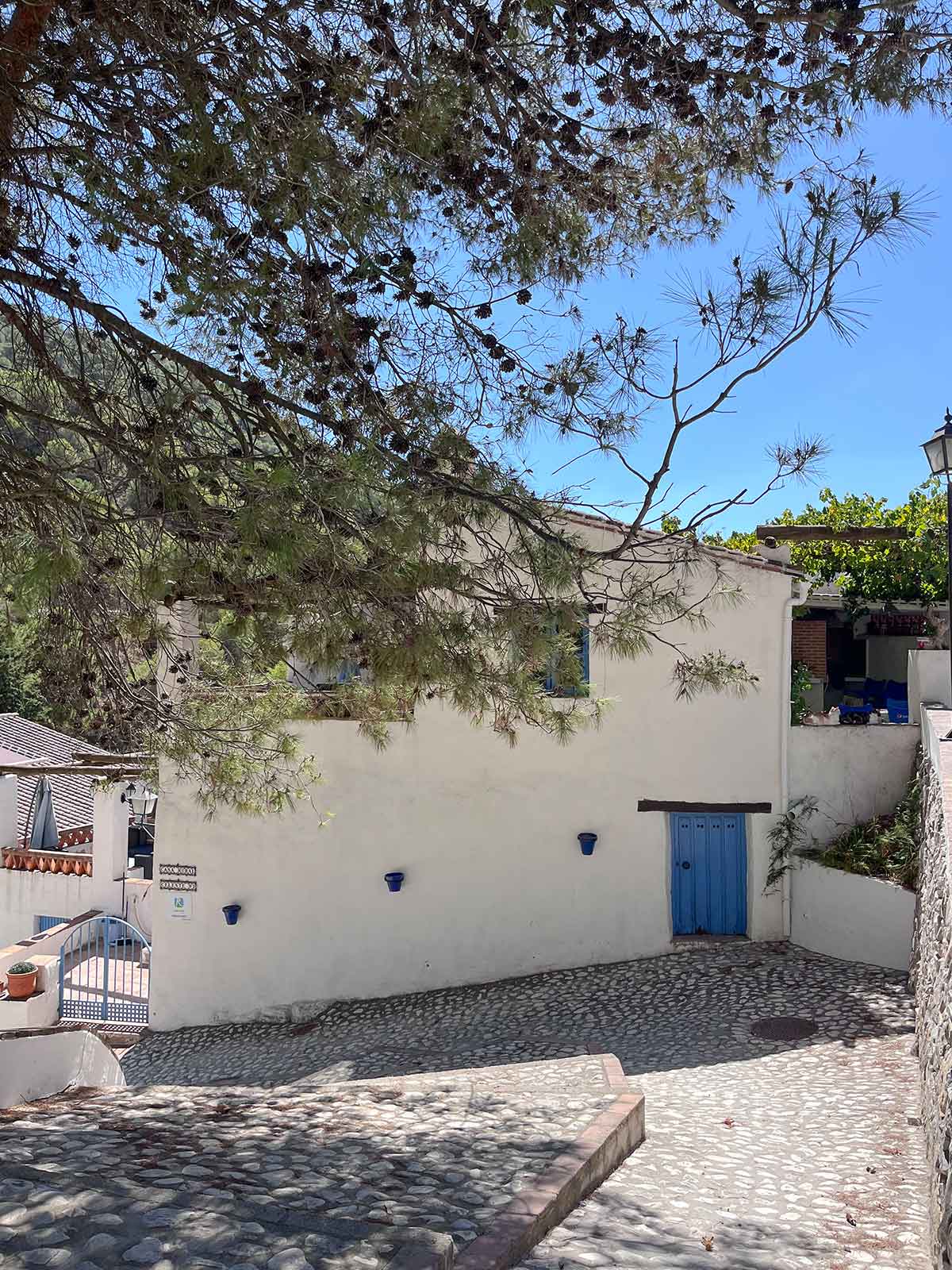 12 Day Trips From Nerja That Are Really Worth Doing 3 A street with a whitepainted building in El Acebuchal, the lost village in the Axarquia region, Malaga, Spain.