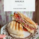 Pinterest pin that reads traditional foods in Malaga.