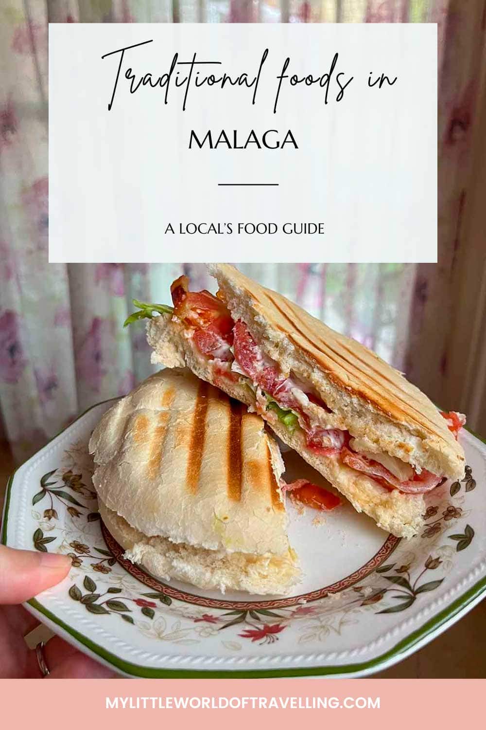 What to Eat in Malaga (Food Guide by a Local) 27 Pinterest pin that reads traditional foods in Malaga.