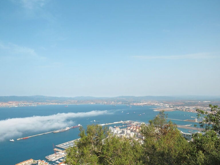 An aerial view of Gibraltar