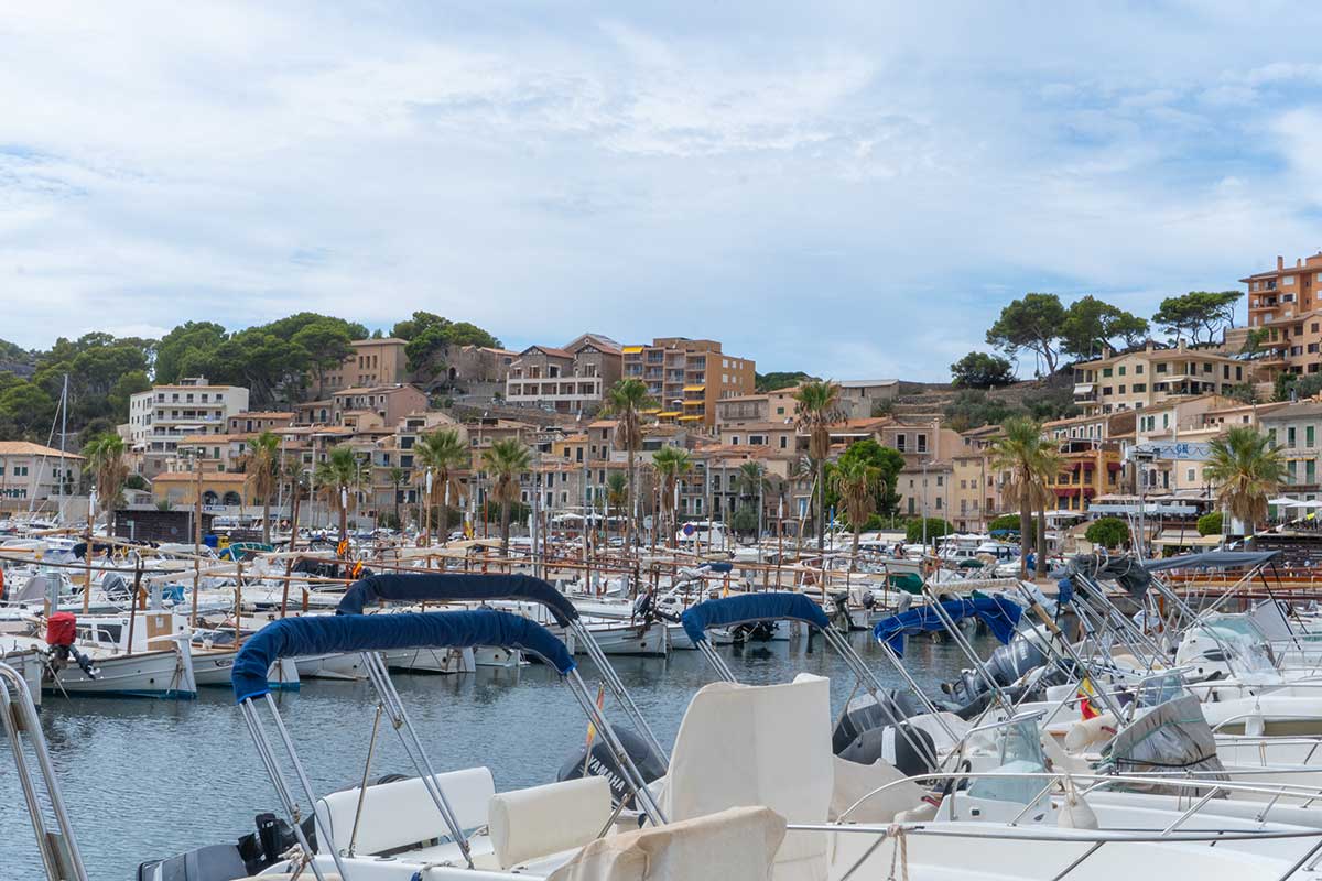 Boats in Port de Soller in Mallorca.
