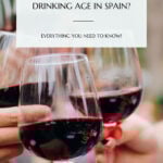 Pinterest pin that reads what's the drinking age in Spain