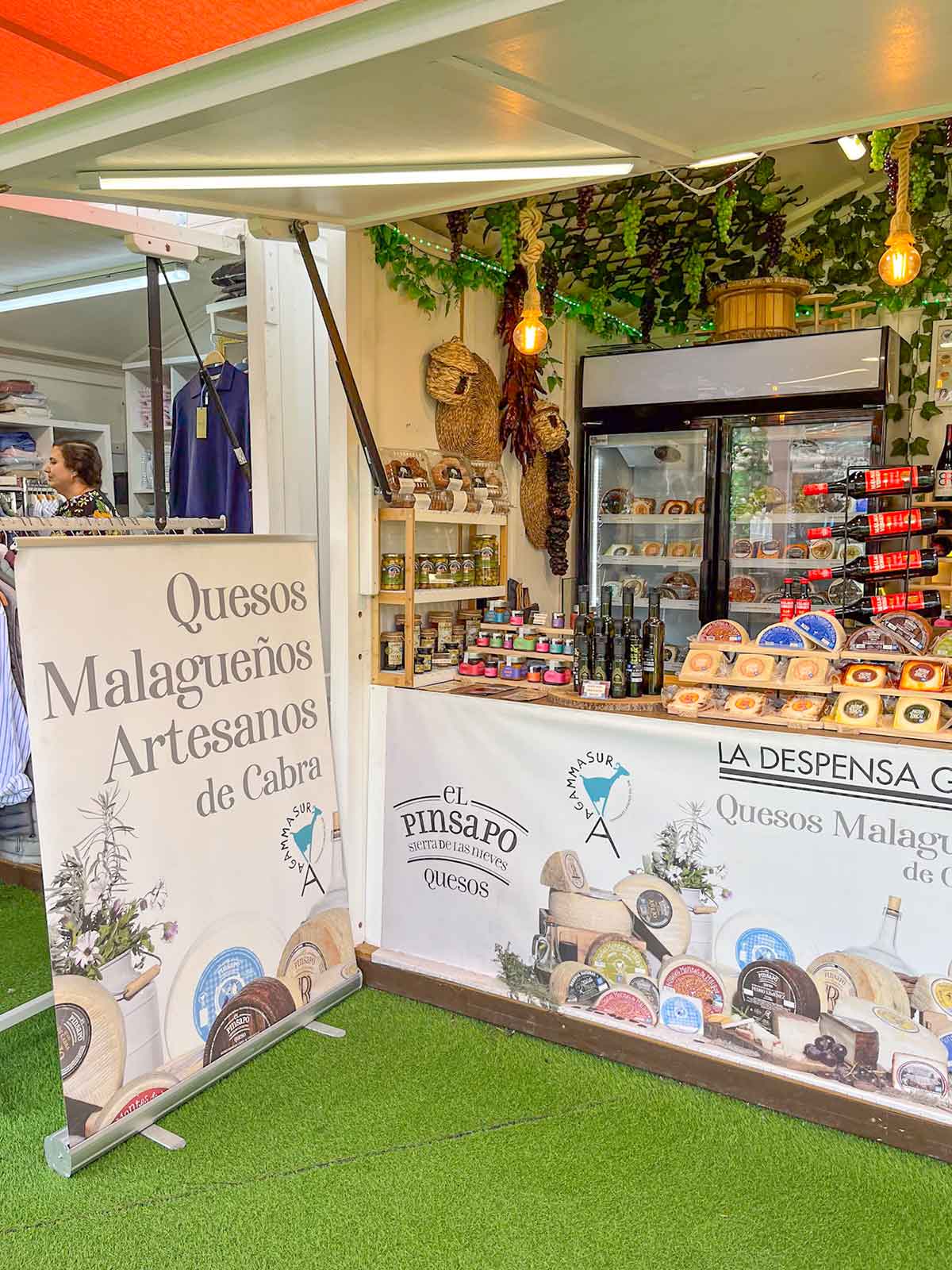 Pedregalejo: Malaga's Traditional Fishing Neighbourhood 10 Cheese stall in Muelle Uno, Malaga.