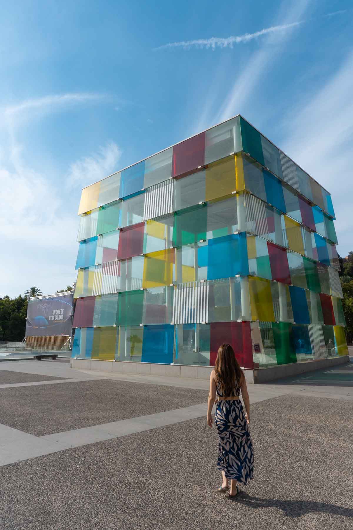 The Centre Pompidou Malaga is a sight in Muelle Uno, Malaga's Port.