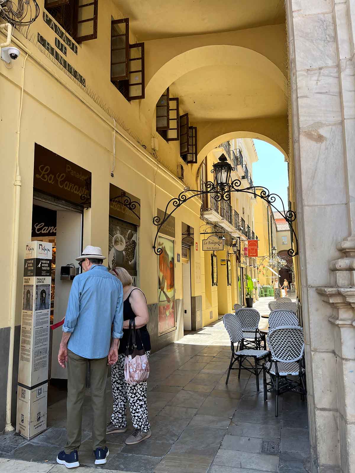 the famous pasaje chinitas in Malaga city centre, Spain