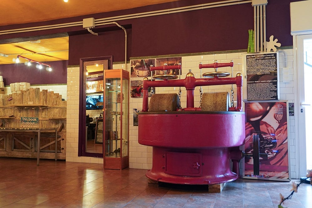 Old chocolate machine at Mijas chocolate factory