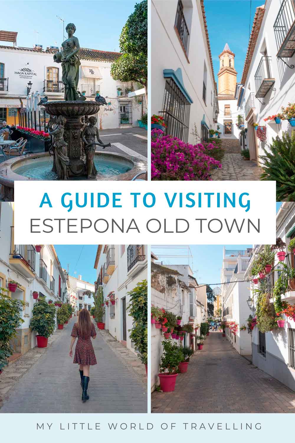 Pinterest pin that reads guide to Estepona Old Town.