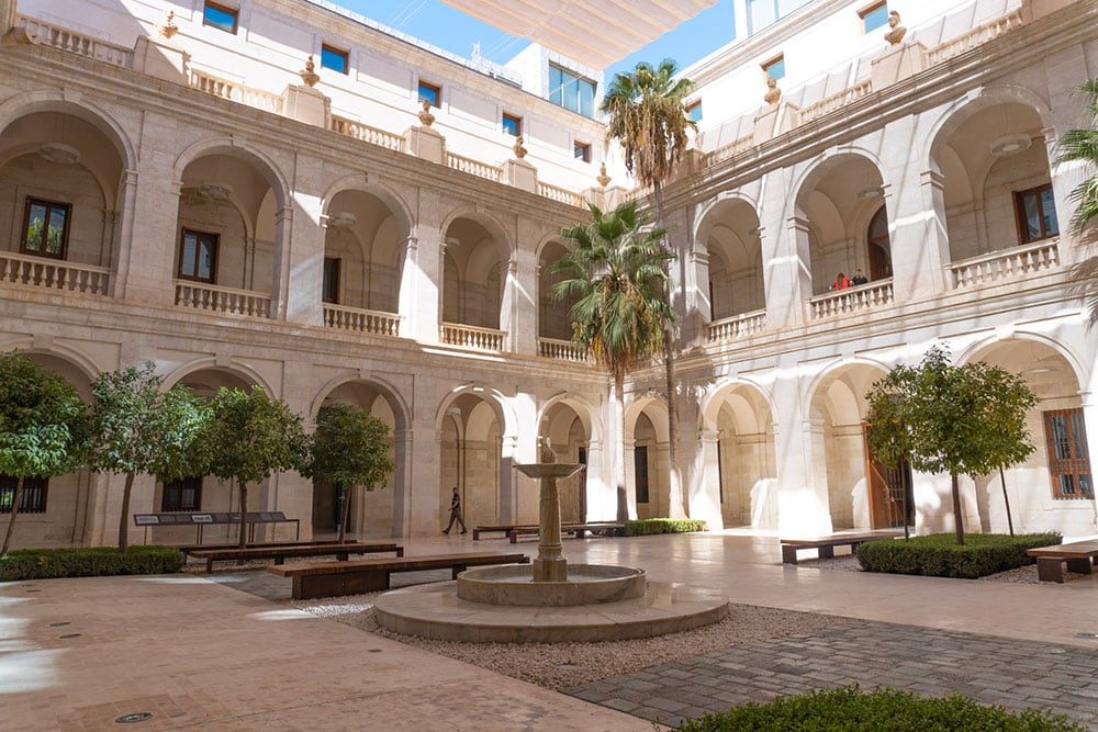 Courtyard in Malaga Museum.