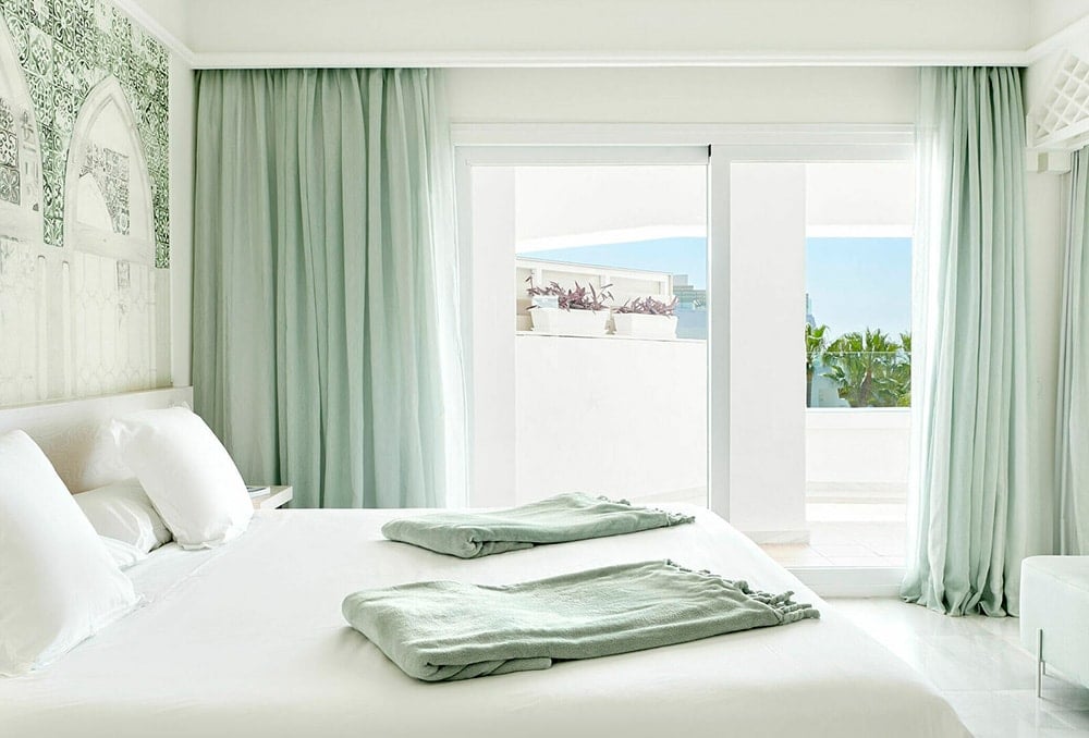 Bed at Iberostar Selection Hotel in Marbella, Spain.