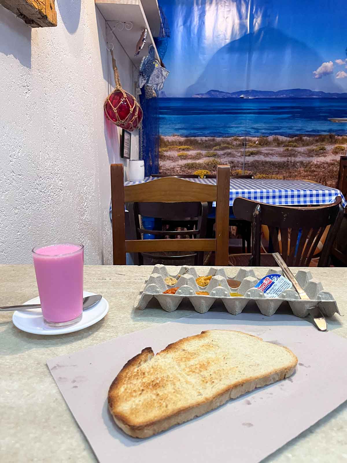 Breakfast at La Recova cafe in Malaga city centre.