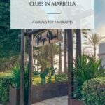 Pinterest pin that reads the best beach bars in Marbella.