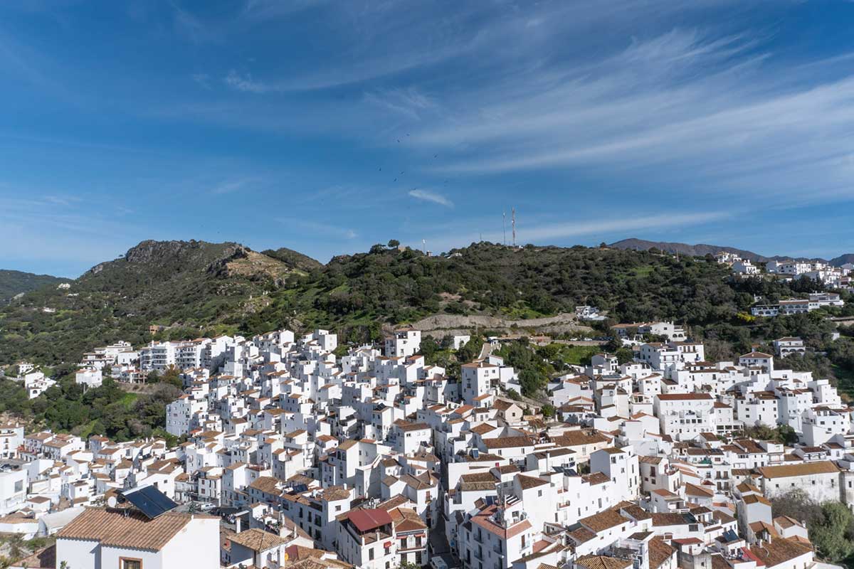 A view of Casares town in Malaga, Spain.
