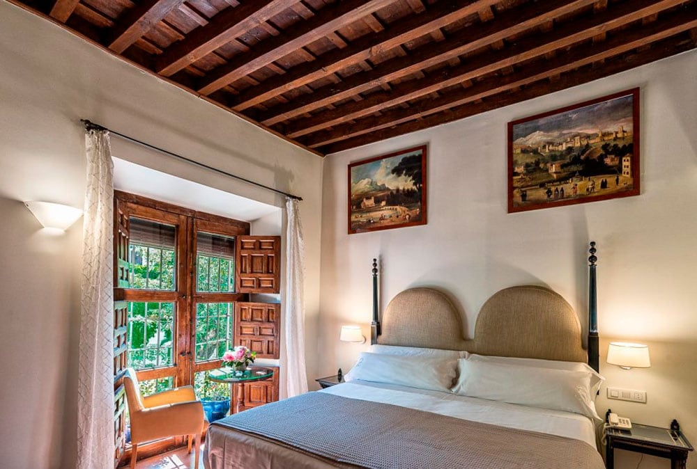 Room at Hotel Casa Morisca, Granada, Spain.