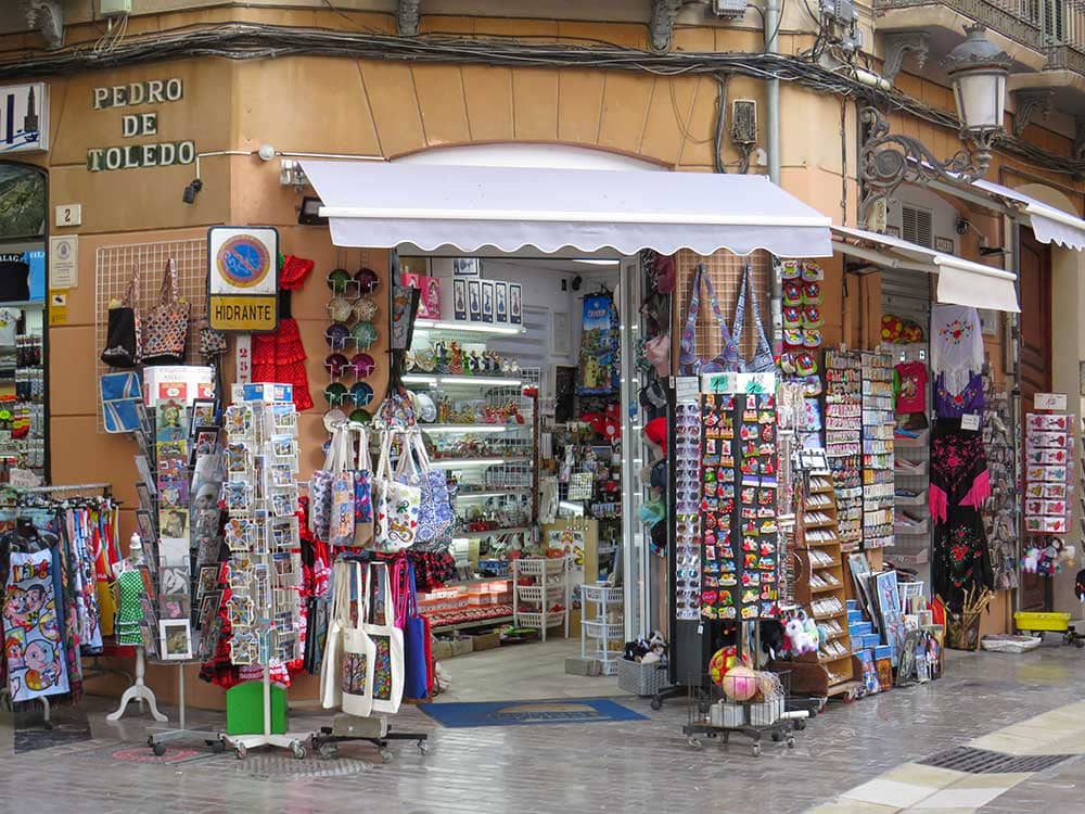 Malaga or Mallorca: My Opinion on Which Place is Better 17 Souvenir shop in Malaga city centre.