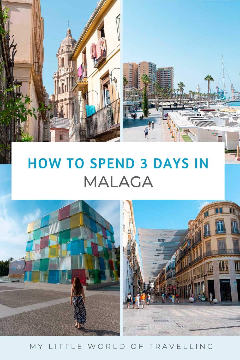 Pinterest pin that reads how to spend 3 days in Malaga, Spain.