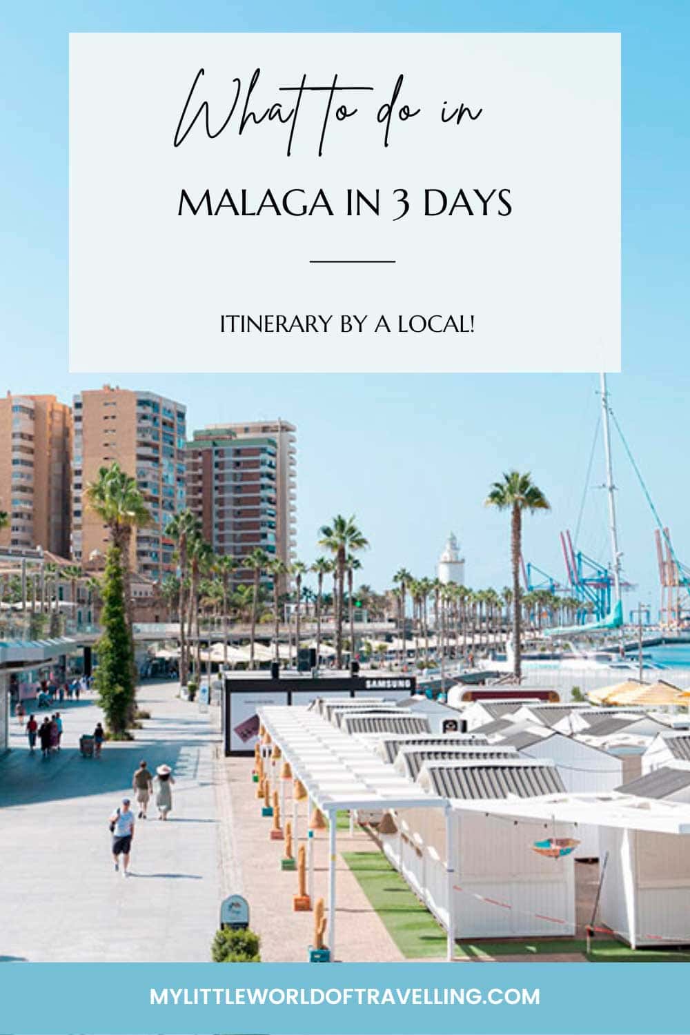 Pinterest pin that reads 3-day Malaga itinerary.