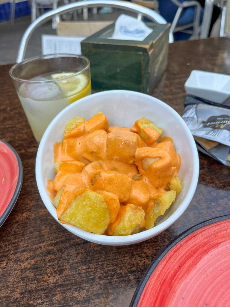 How to Spend 4 Days in Marbella (Slow Travel Guide) 6 Patatas bravas from Casa Blanca in Marbella.