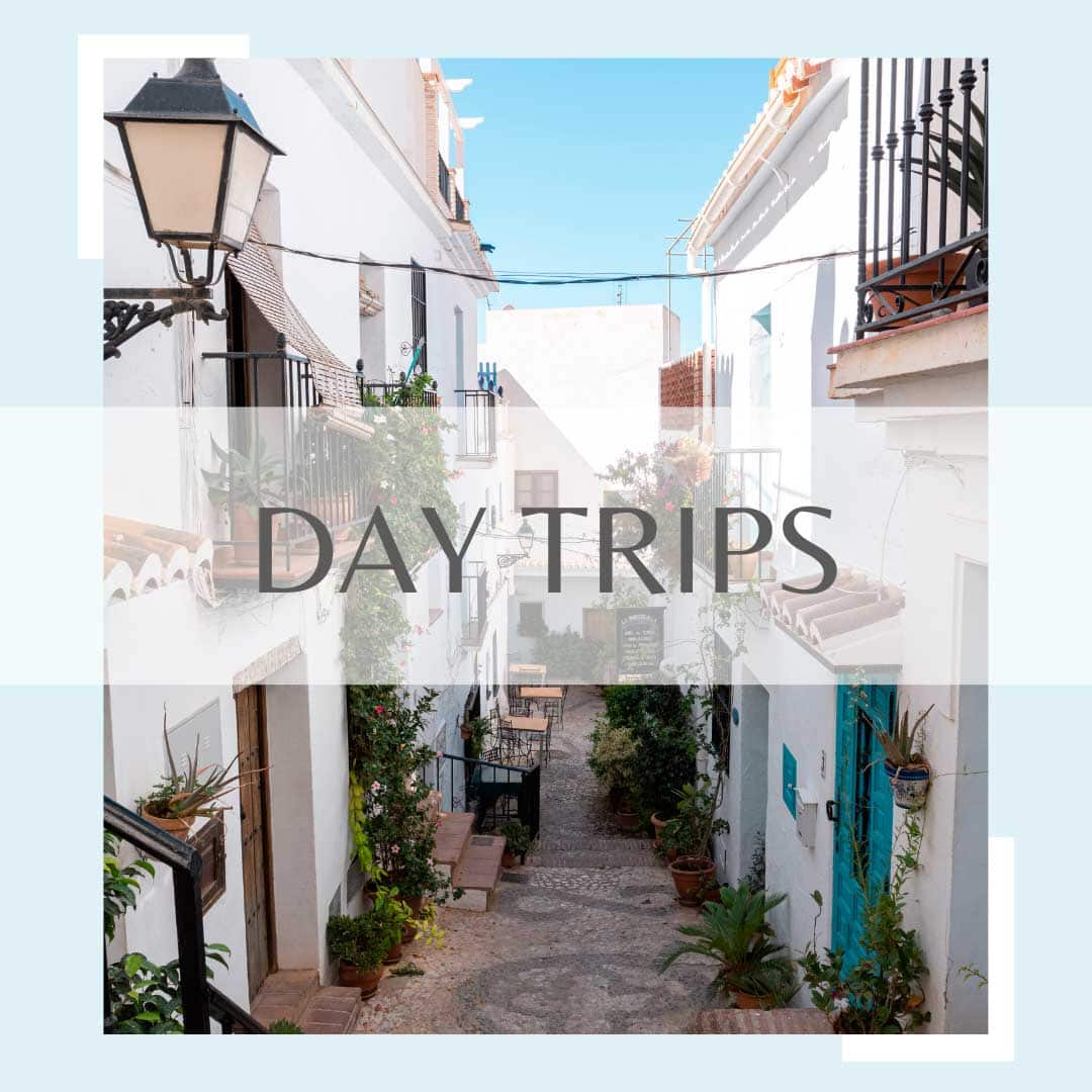 Buttons for day trips from Nerja.