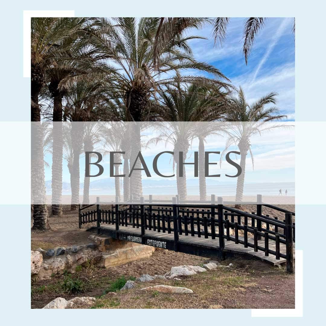 Button for beaches in Torremolinos.