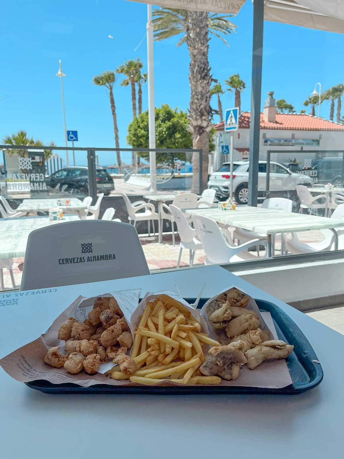 Fried fish and chips.