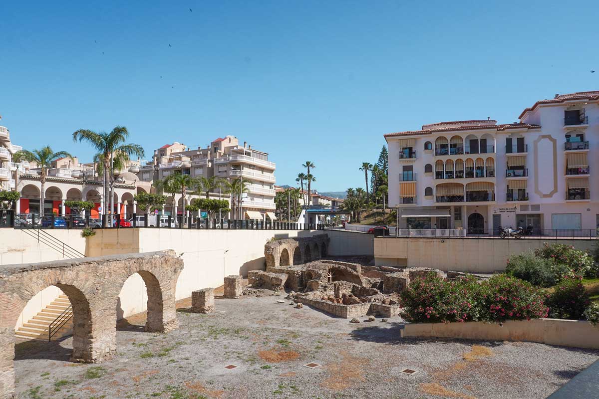 Roman Aqueduct in Almuñecar, Granada.