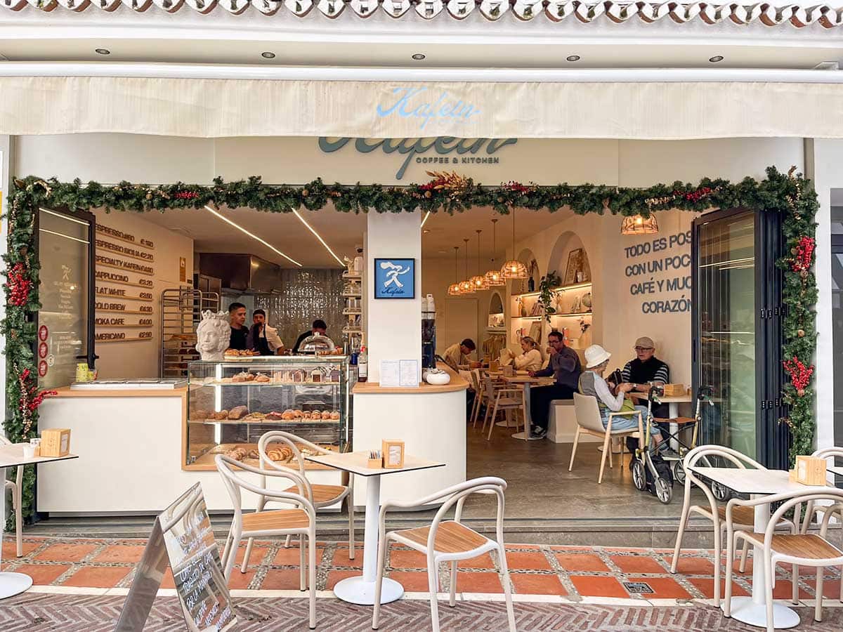 Kafein coffee and kitchen in Marbella old town.