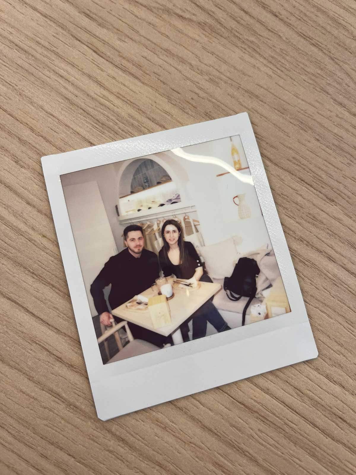 Polaroid photo at Kafein Cafe.